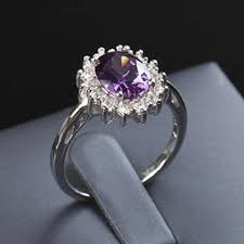 Twirling Splendor: Rhinestone Purple Inlaid Rotating Spinner Finger Ring for Girls/Women