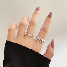 Infinite Affection Heart Shaped Adjustable Silver Rings