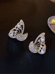 Fluttering Trends: Crystal Butterfly Studs