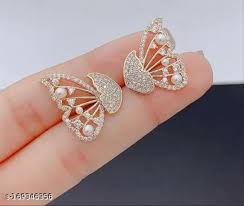 Fluttering Trends: Crystal Butterfly Studs