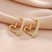 Radiant Affection: Fashion Crystal Love Earrings