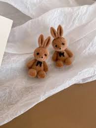 Sweet Delight: Cute Chocolate Brown Mini Teddy Studs