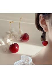 Crimson Charms: Copper Red Cherry Shaped Hangings