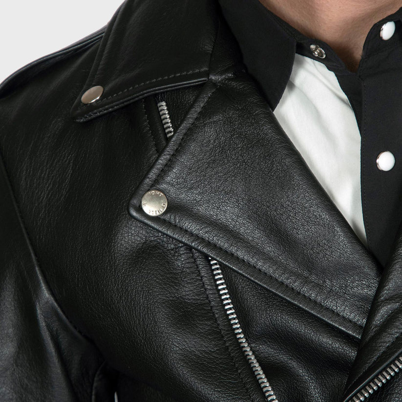 Rebel's Statement Moto Jacket - Not My Problem Skeleton Graphic