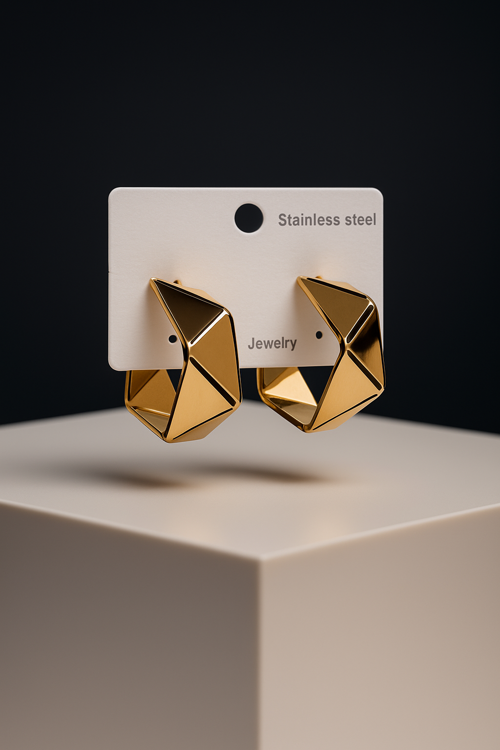 Geometric Gold Hoop Earrings