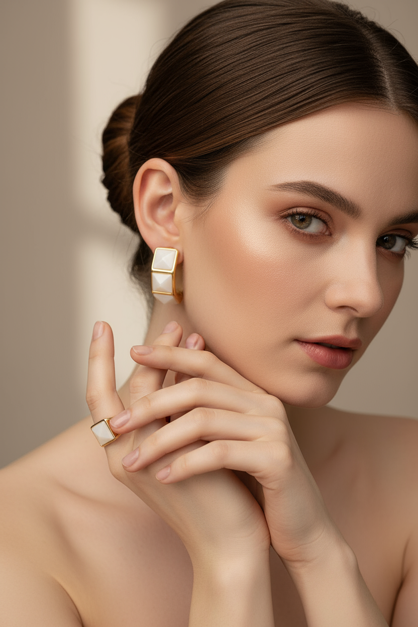 Elegant Geometric Hoop Earrings