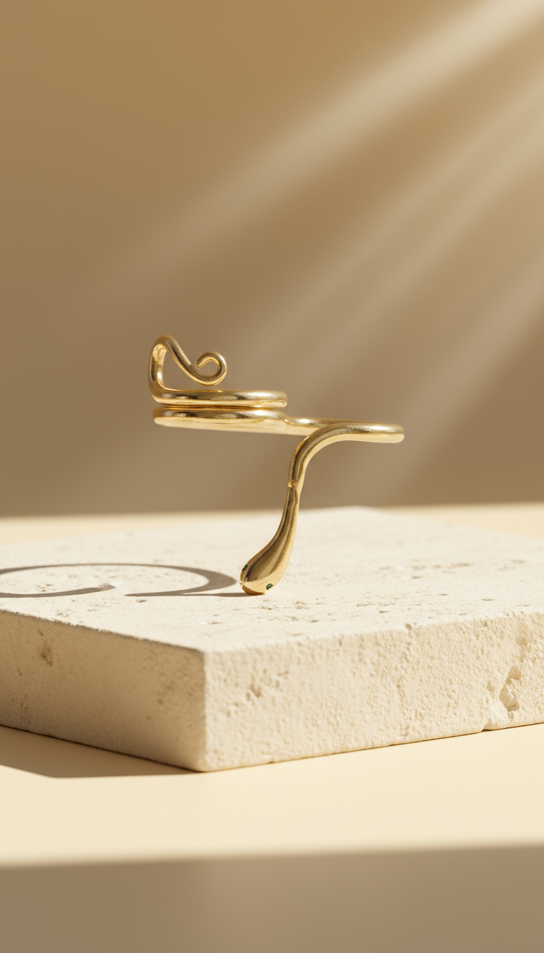 Gold Wave Statement Ring