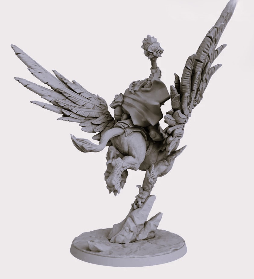 Dwarf Ogre Slayer Mounted on Stormbeak