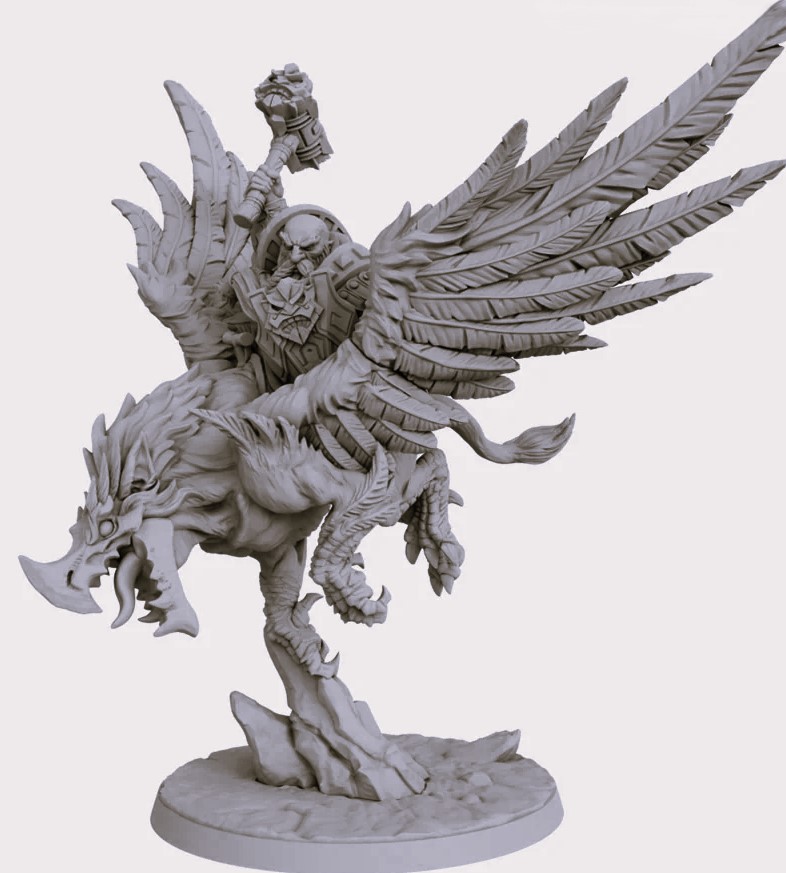 Dwarf Ogre Slayer Mounted on Stormbeak