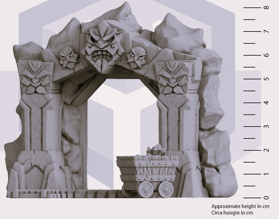 Dwarven Mine Entrance Track & Cart