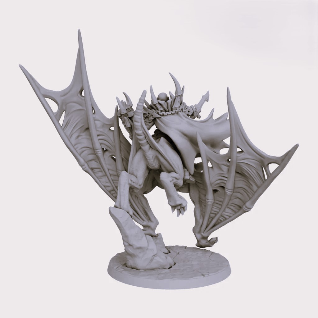 Drakenmir Mounted on Dire Bat