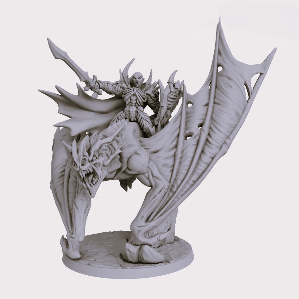 Drakenmir Mounted on Dire Bat