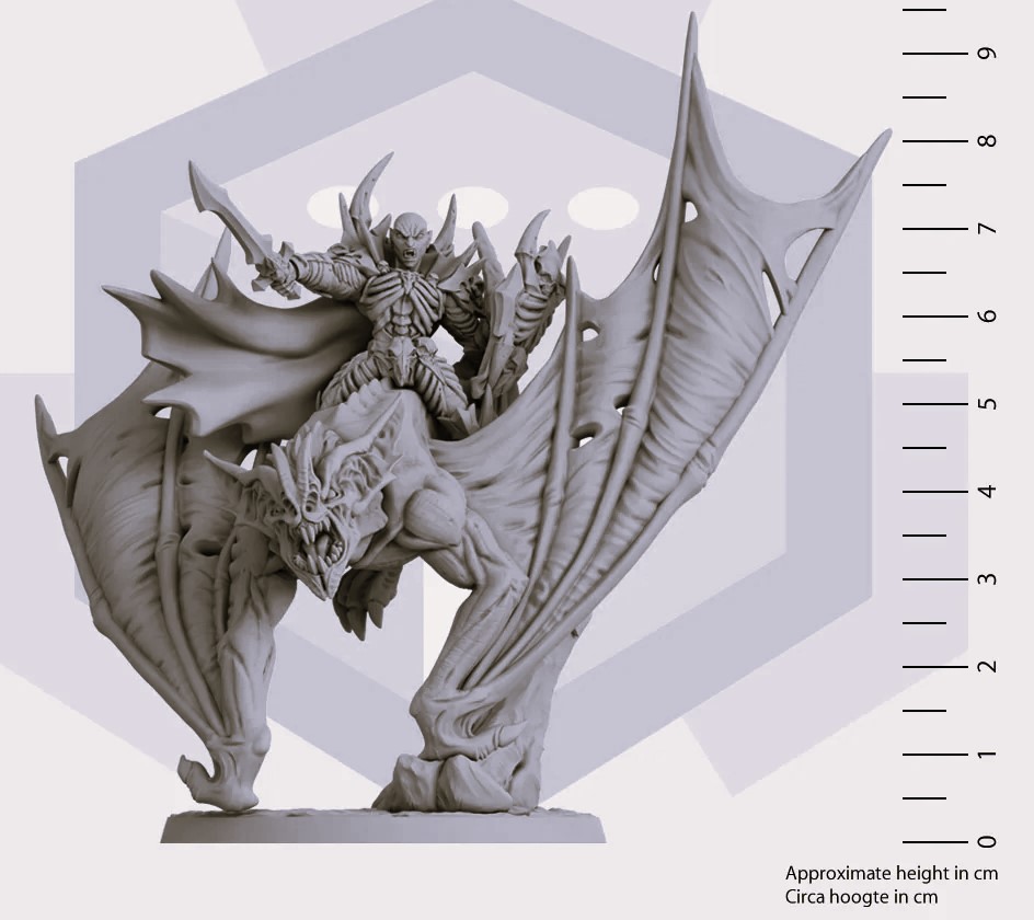 Drakenmir Mounted on Dire Bat