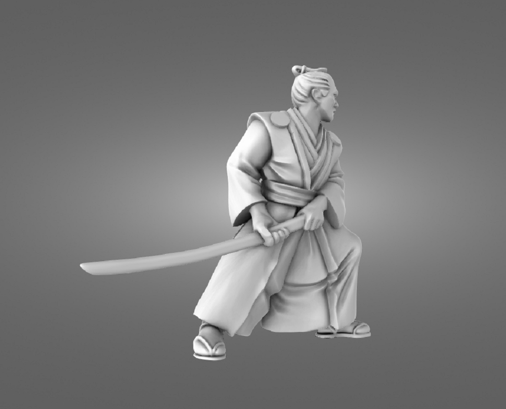 Miyamoto Musashi Wielding a Sword