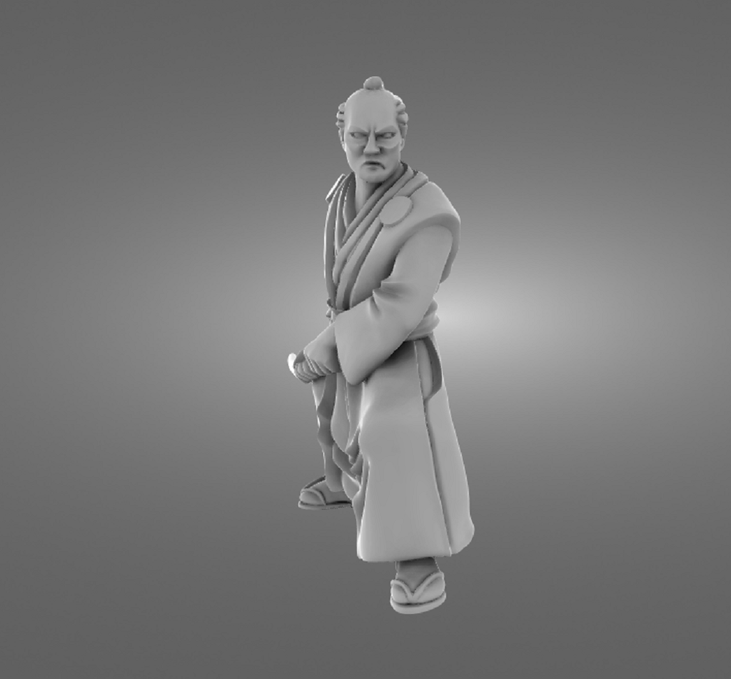 Miyamoto Musashi Wielding a Sword