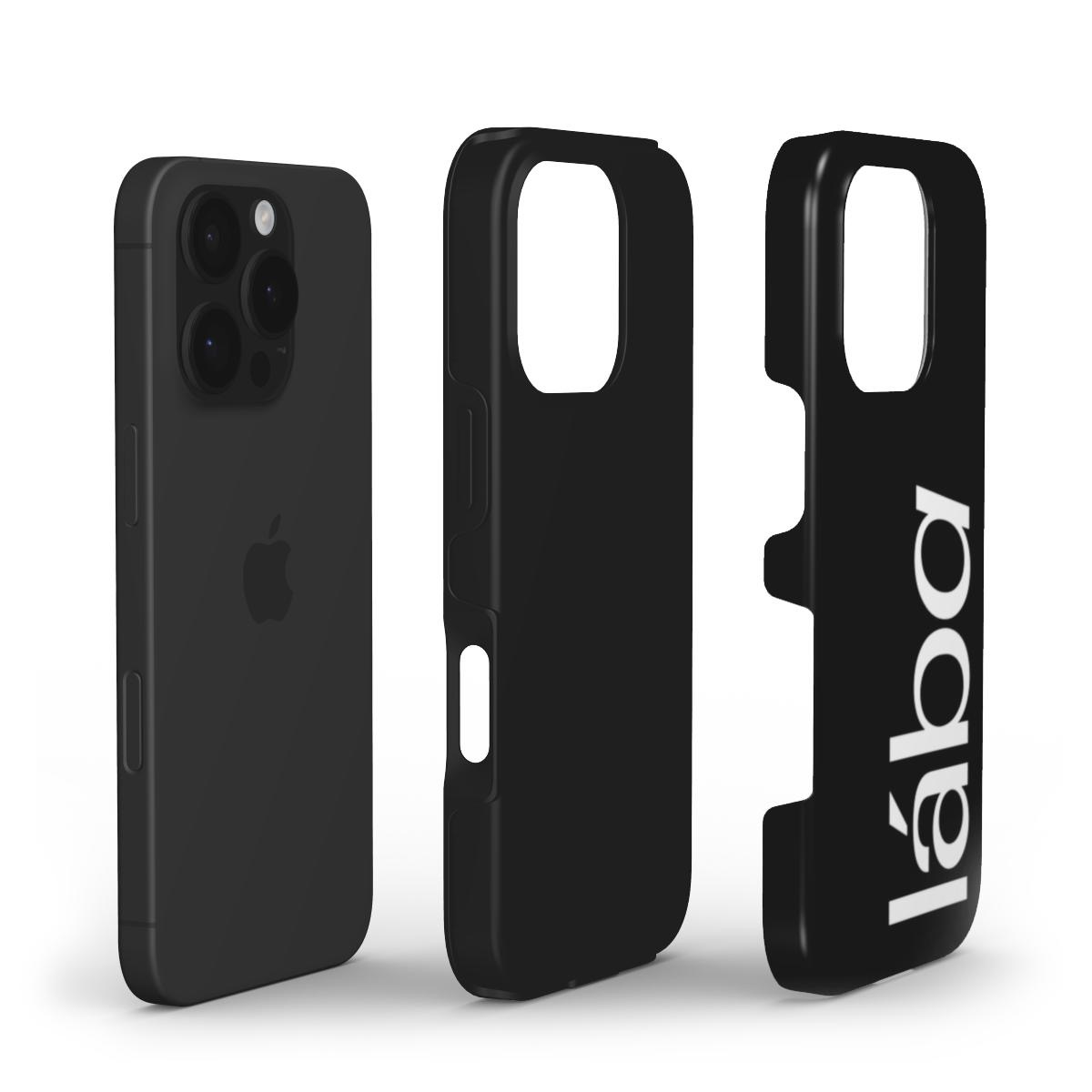 black phone case with logo
