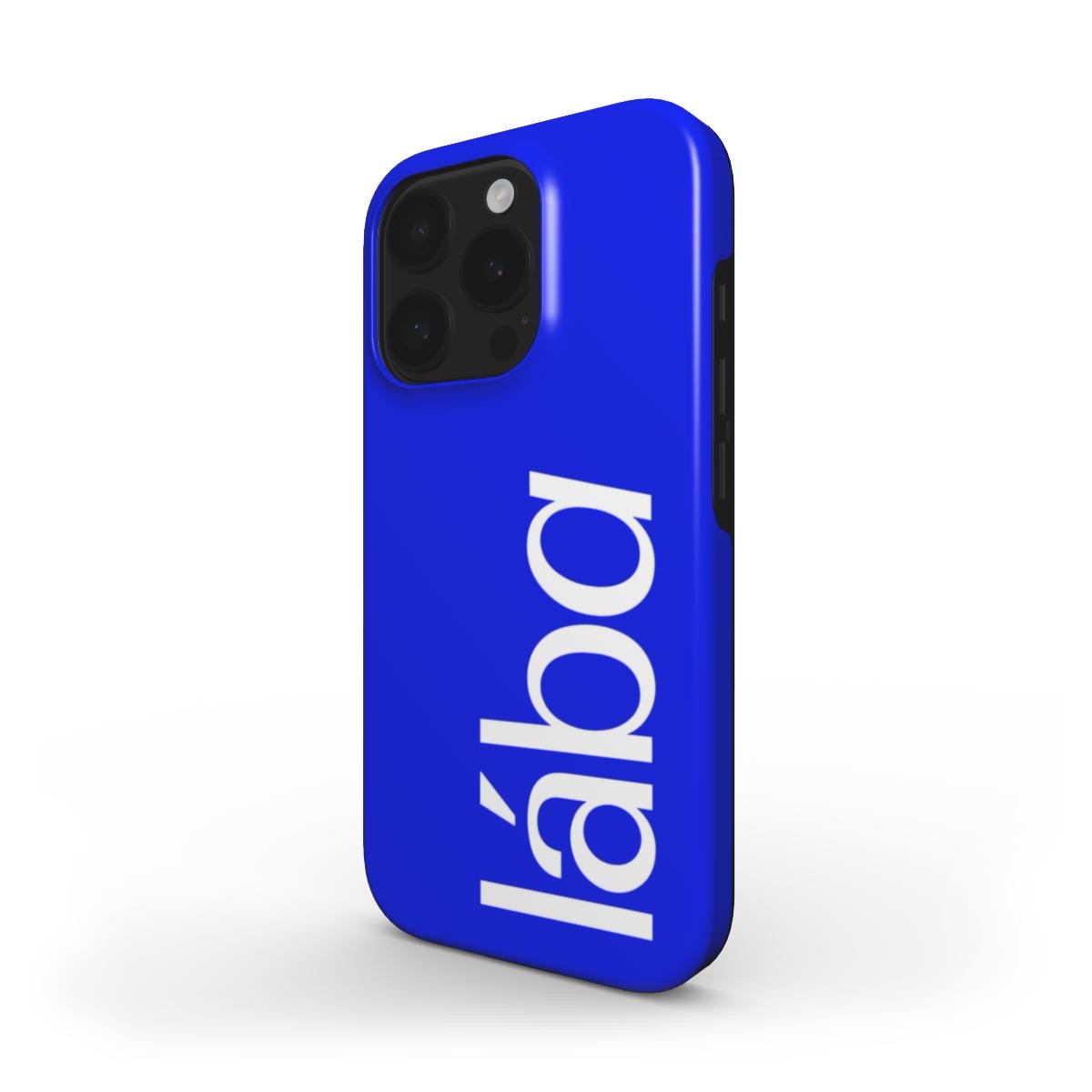 magsafe blue phone case with logo