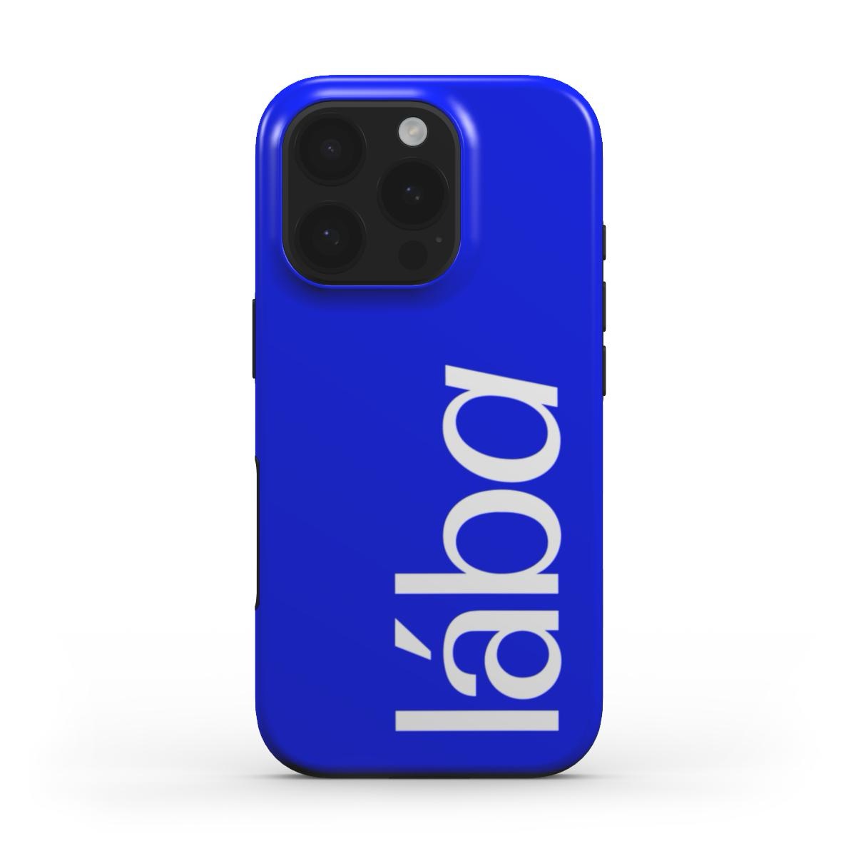 magsafe blue phone case with logo