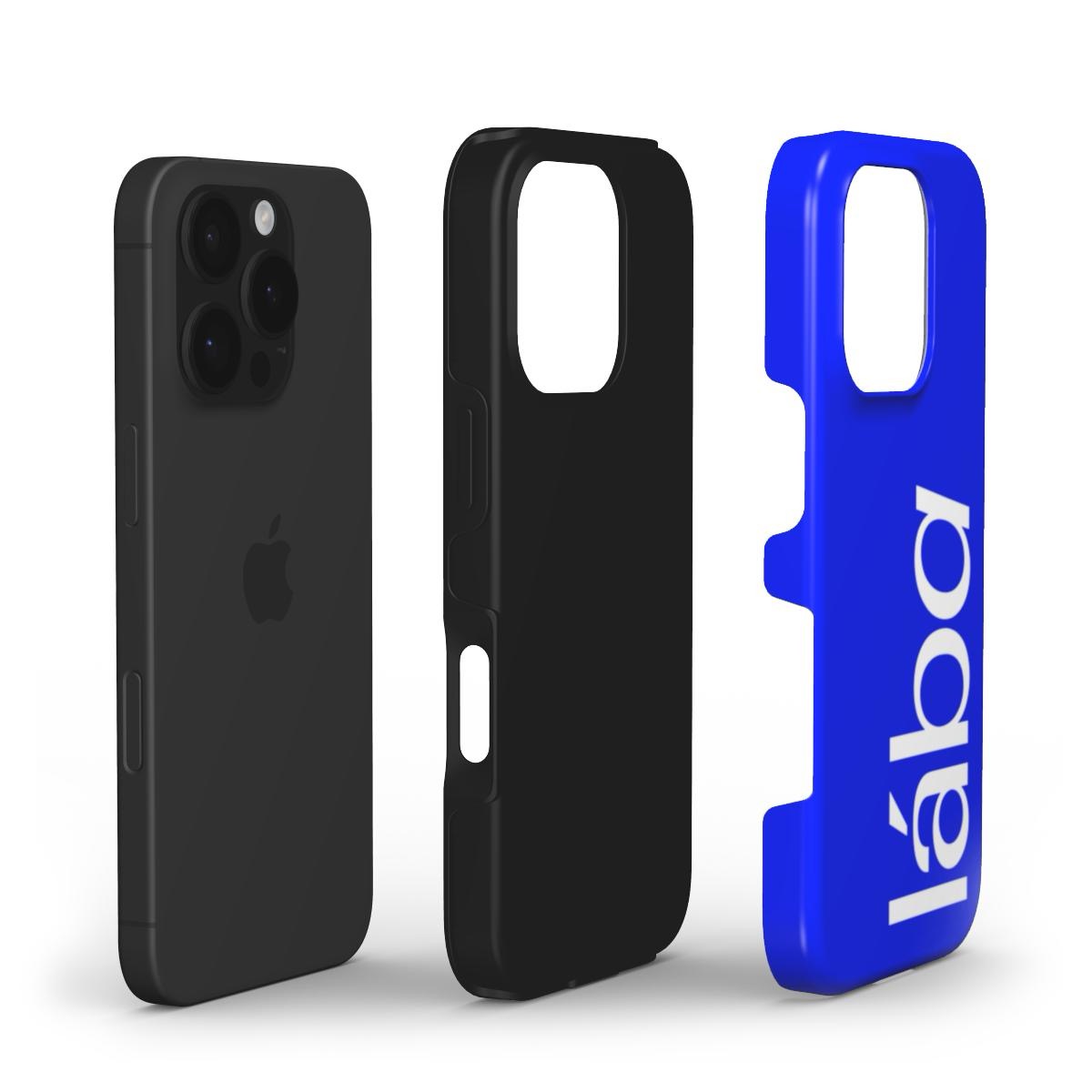 magsafe blue phone case with logo