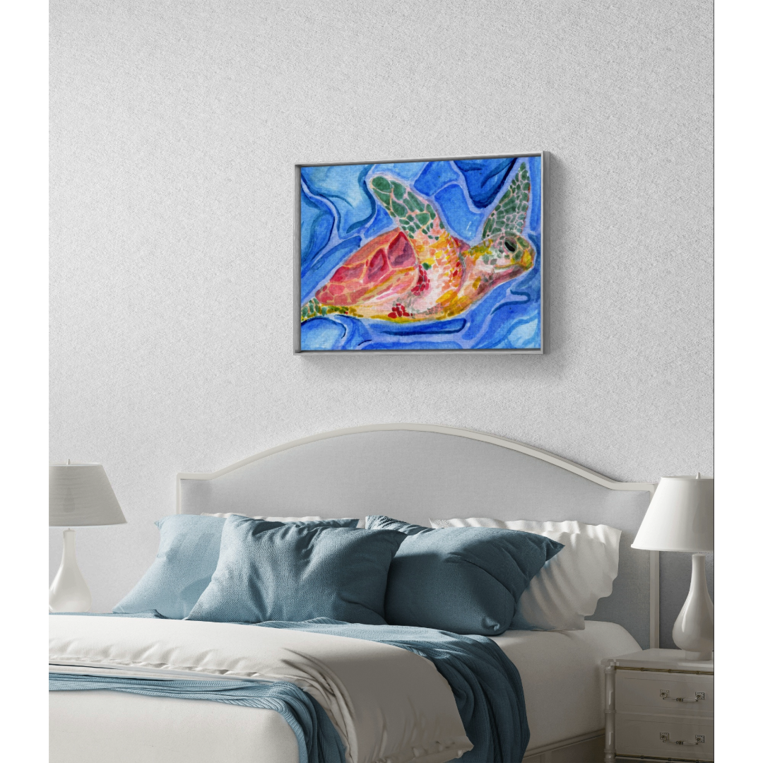 A Turtle's Dream ( Blue background) 