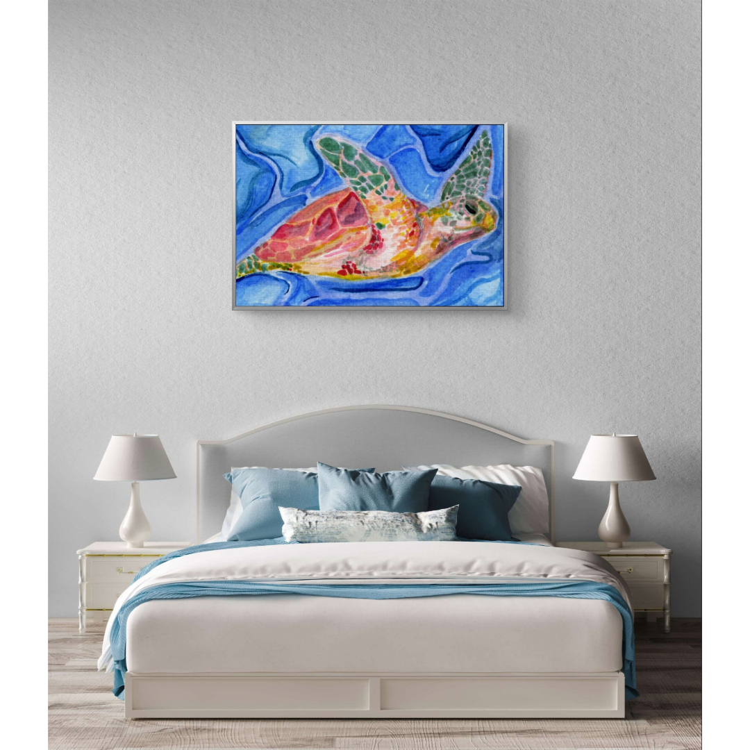 A Turtle's Dream ( Blue background) 