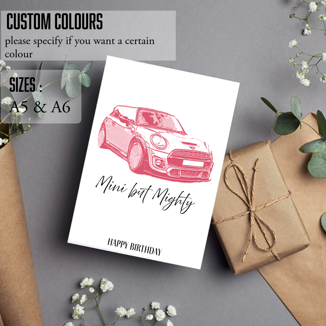Mini but Mighty ; Birthday Card 