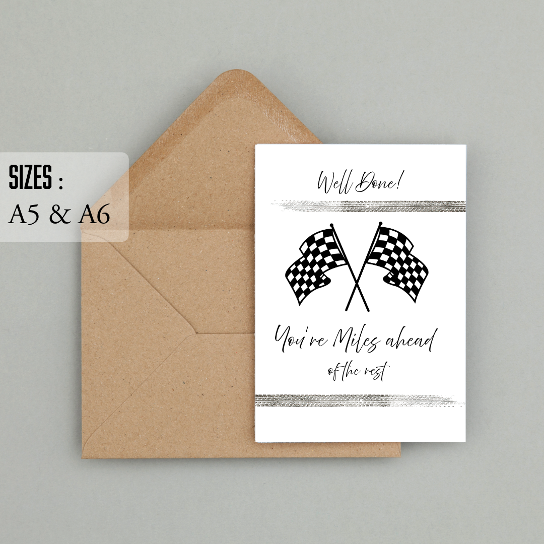 You're miles ahead of the rest ; Well Done Card