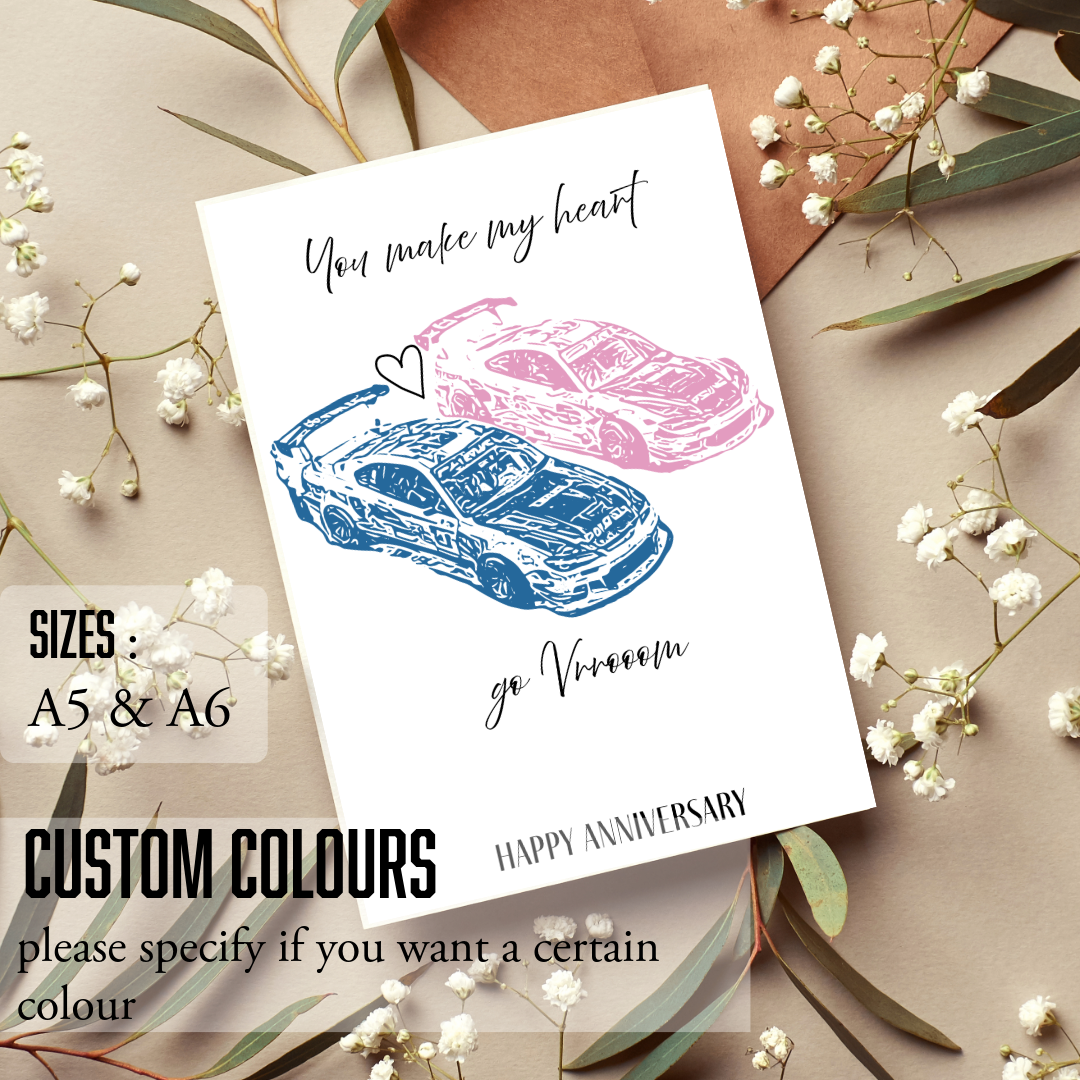 You make my heart go Vroom ; Birthday / Anniversary Card