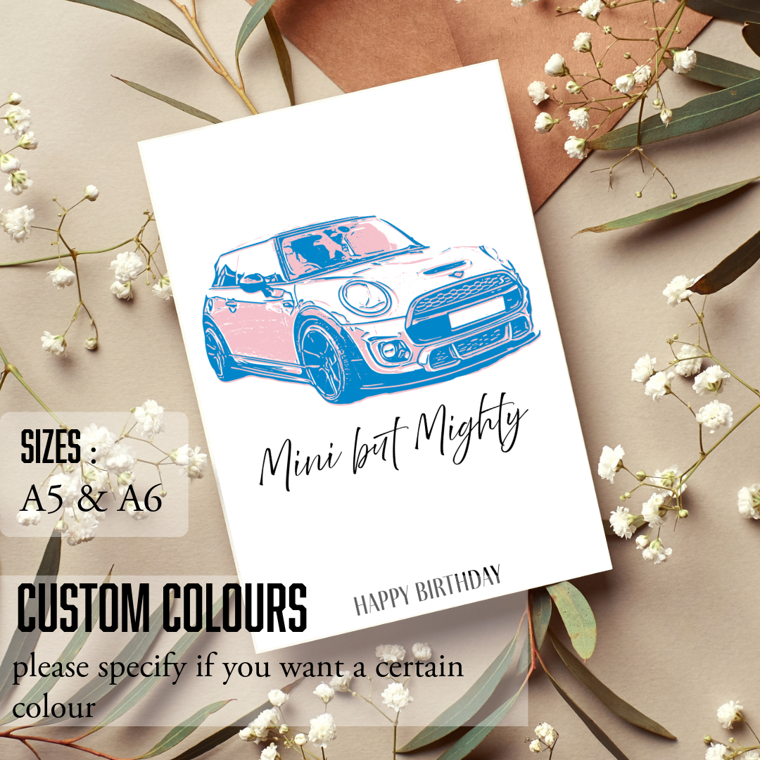 Mini but Mighty ; Birthday Card 