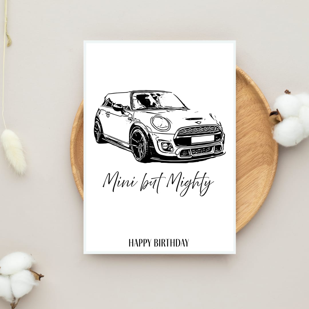 Mini but Mighty ; Birthday Card