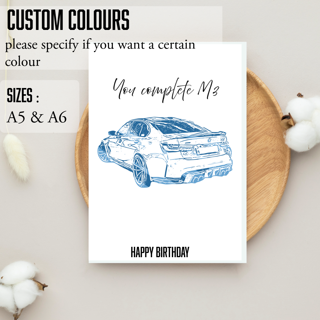 You complete M3  ; Birthday /  Anniversary card