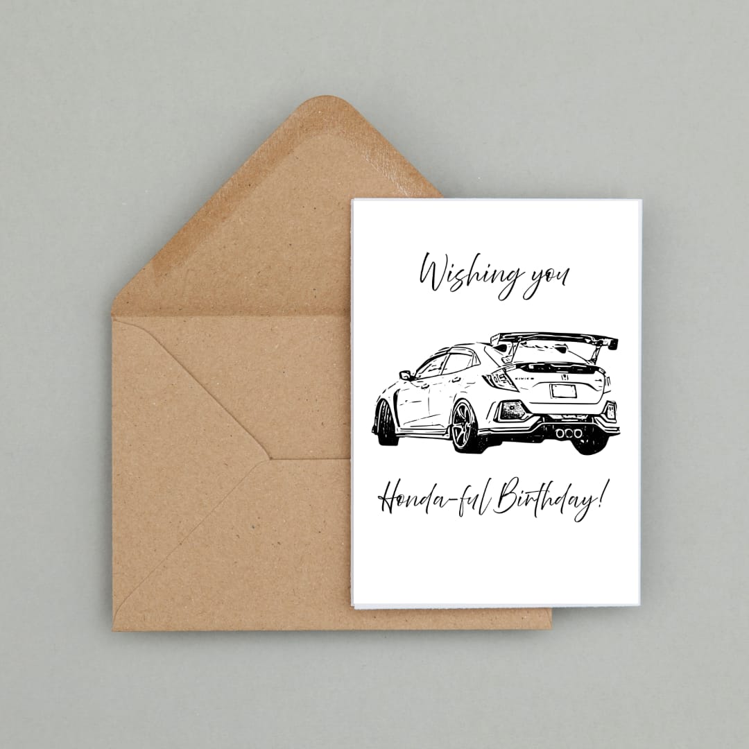 Wishing you a Honda-ful Birthday ; Birthday card