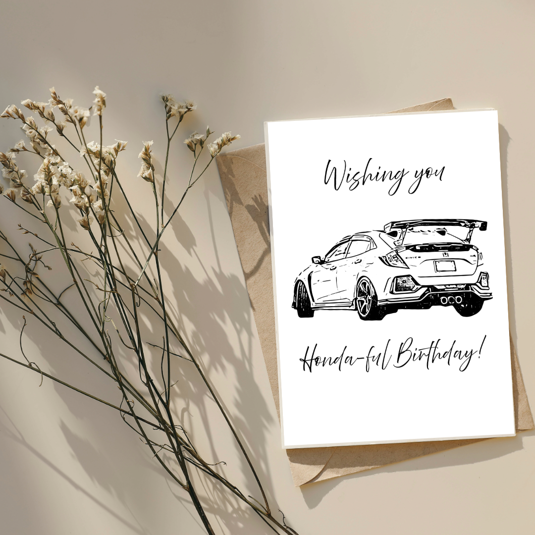Wishing you a Honda-ful Birthday ; Birthday card
