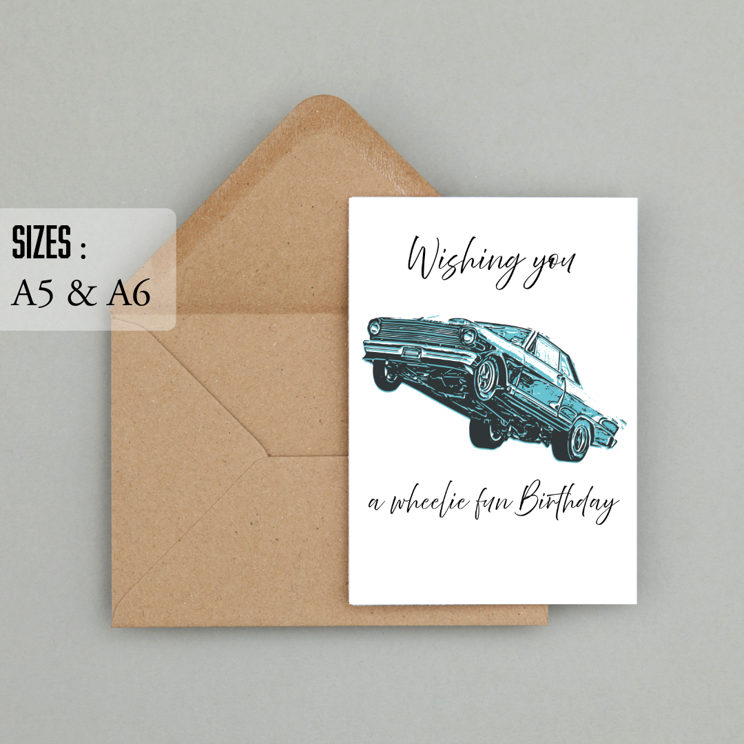Wishing you a Wheelie Fun Birthday ; Birthday Card 