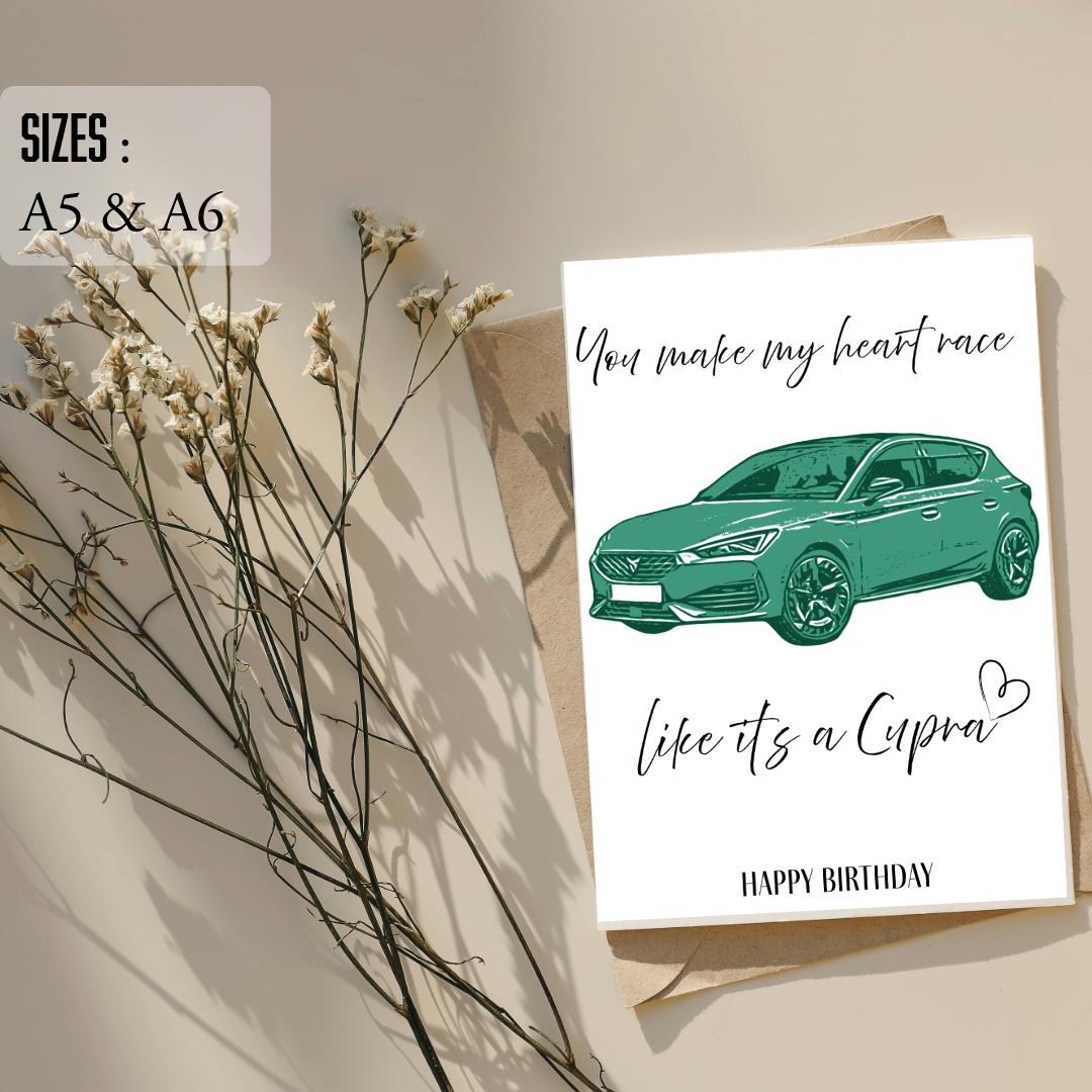 Fully Customisable Car Puns Card 