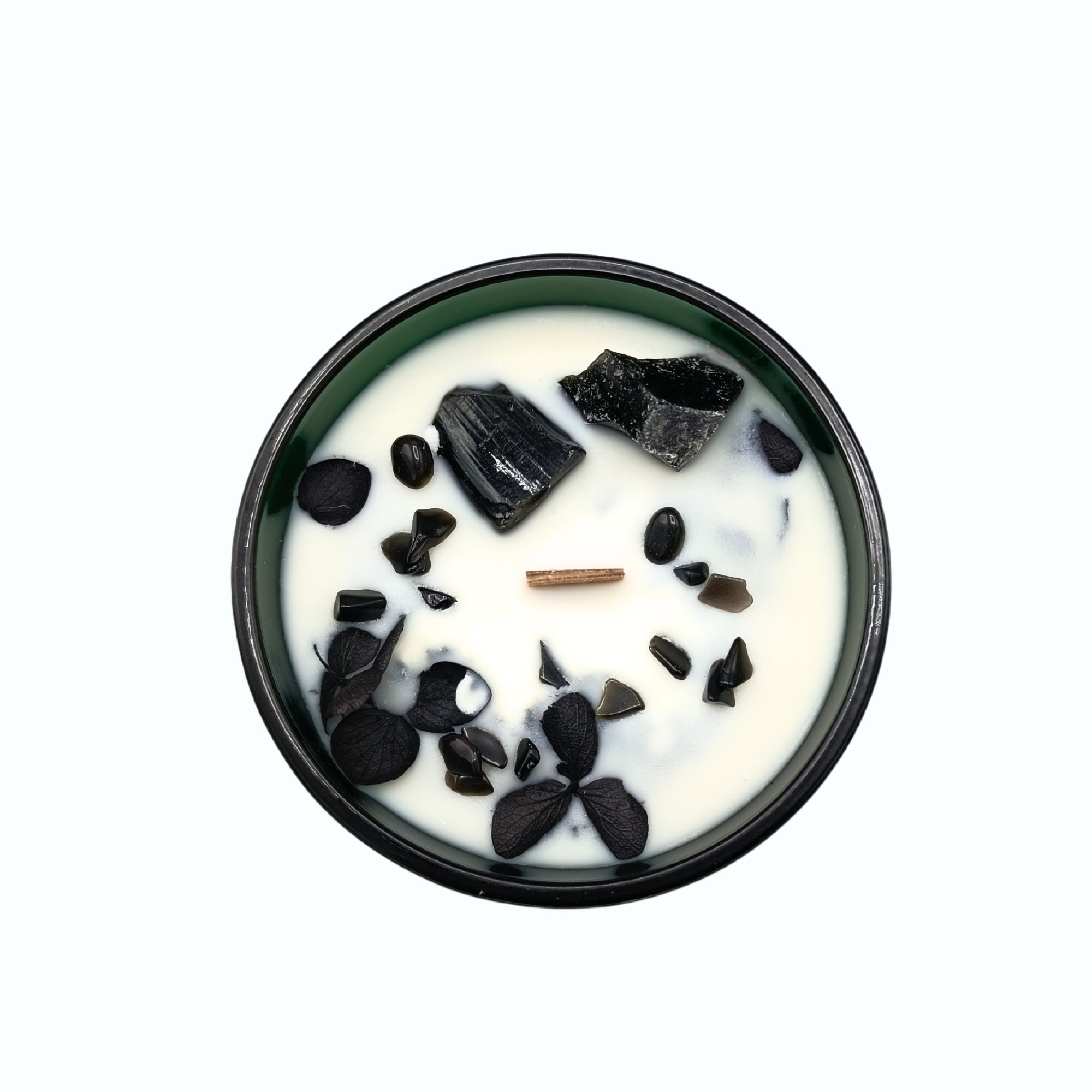 Hop Hare Crystal Candle Cedar Castle & Black Obsidian 330g