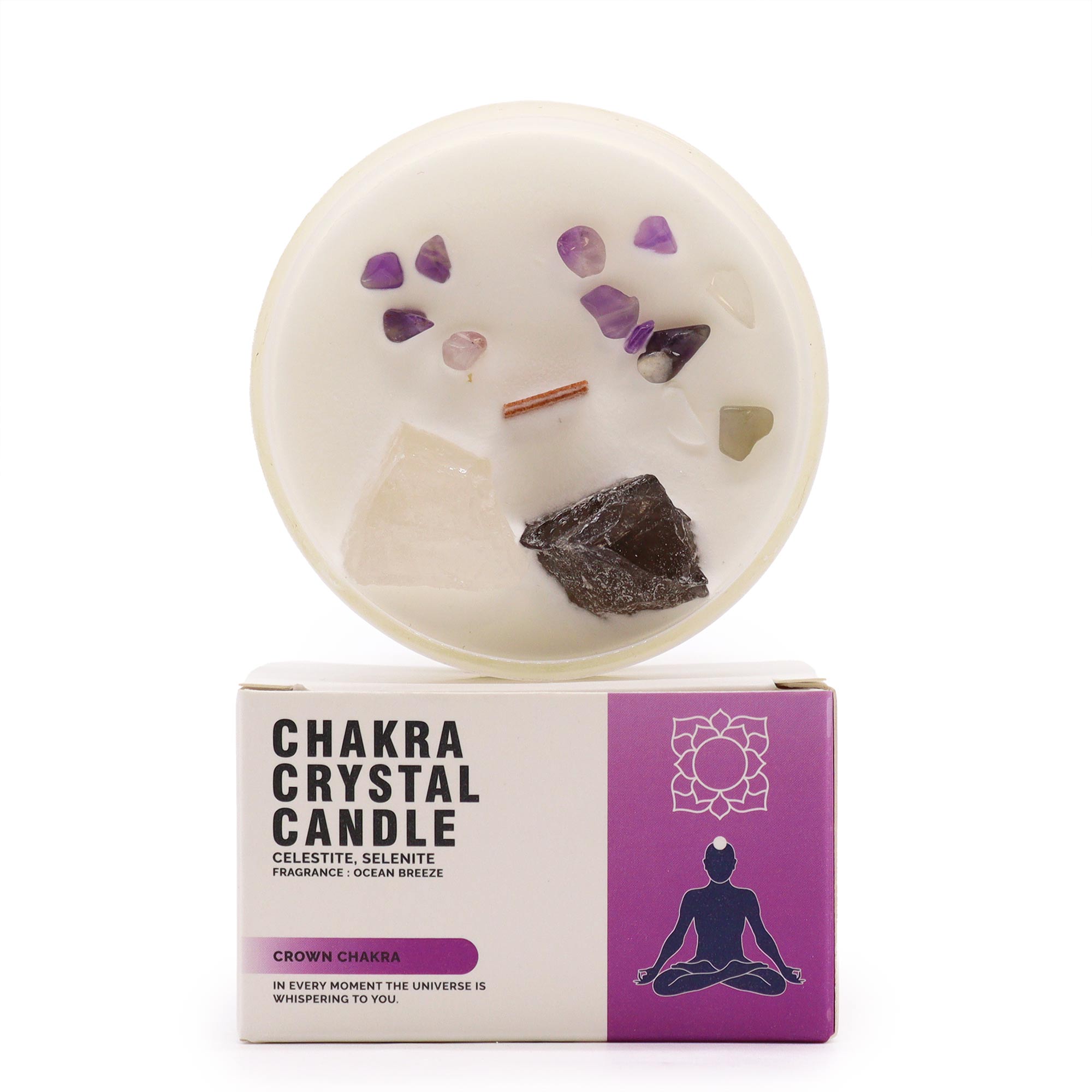 Chakra Crystal Candle Crown Chakra
