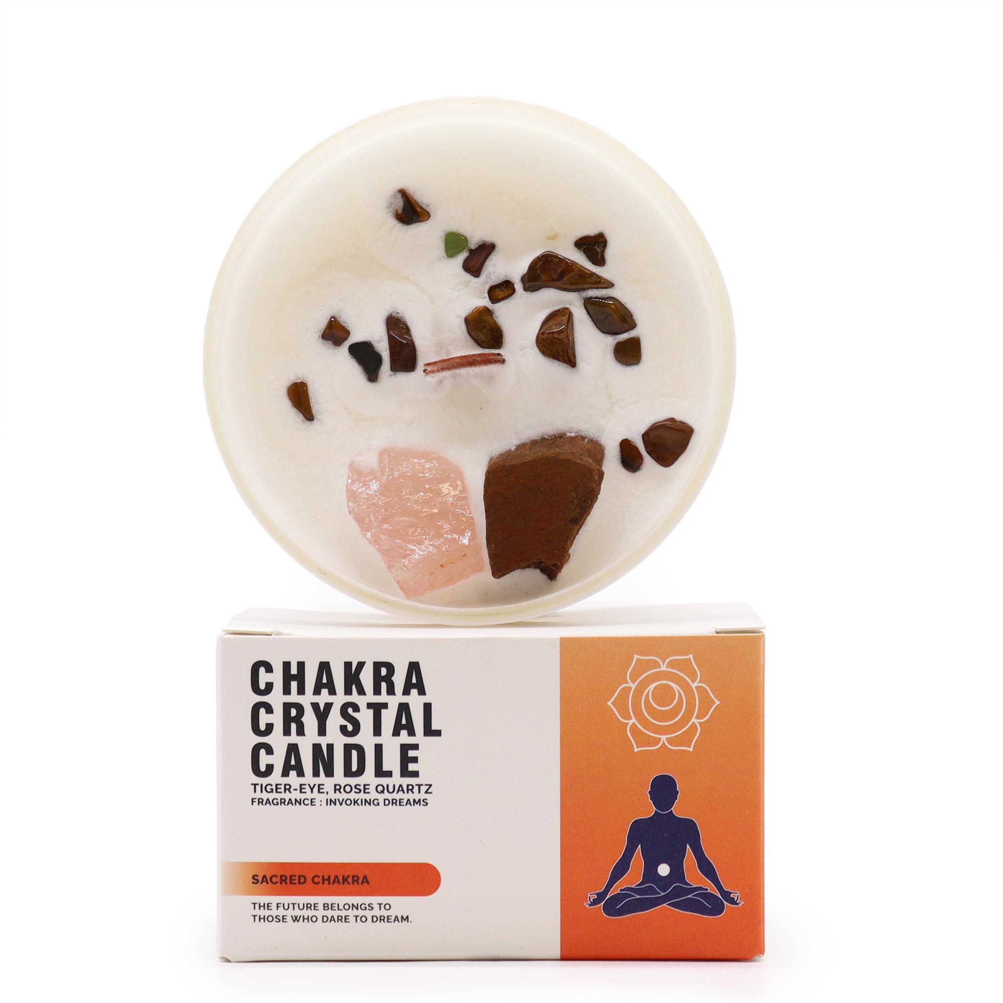 Chakra Crystal Candle Sacred Heart