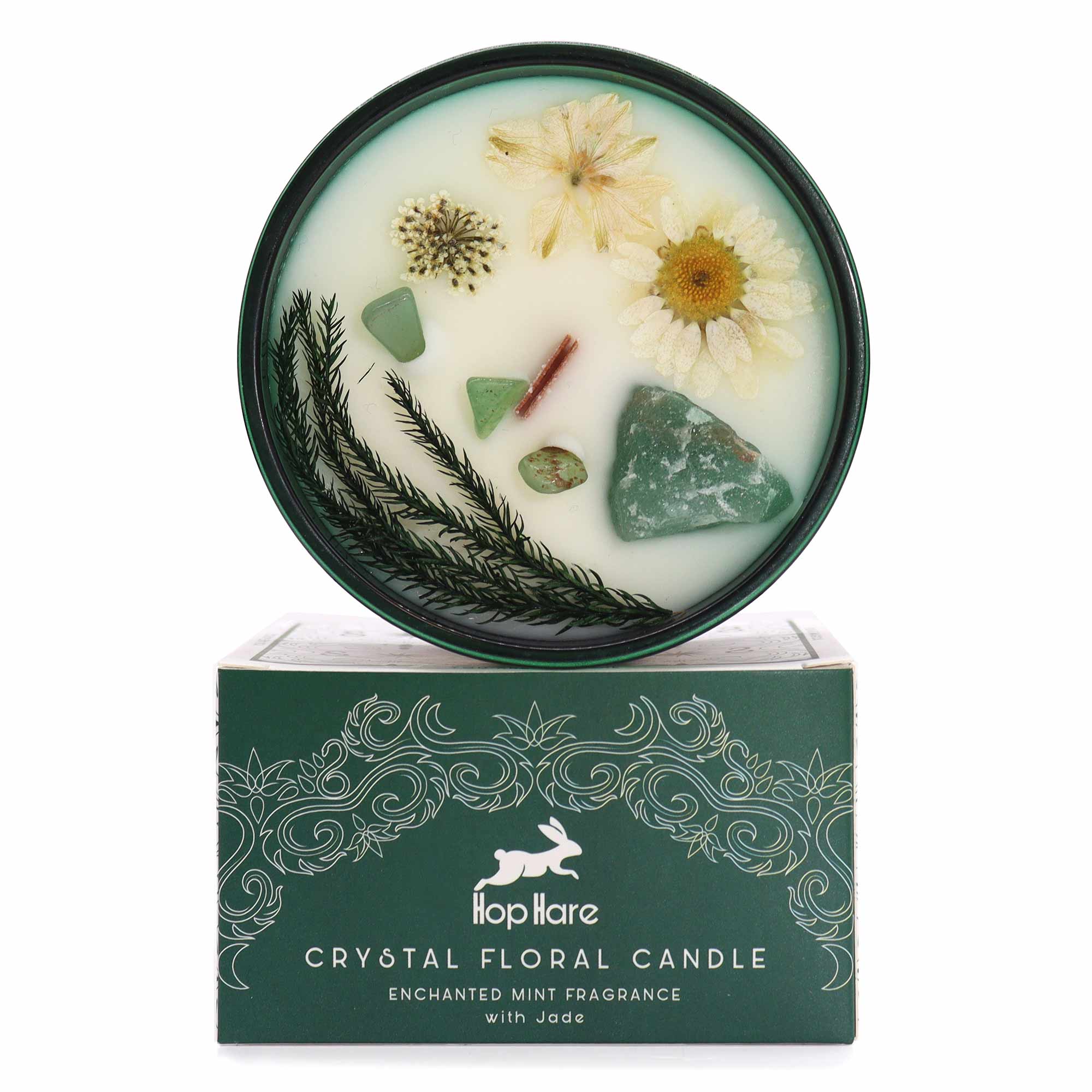 Hop Hare Crystal Candle Enchanted Mint and Jade 330g