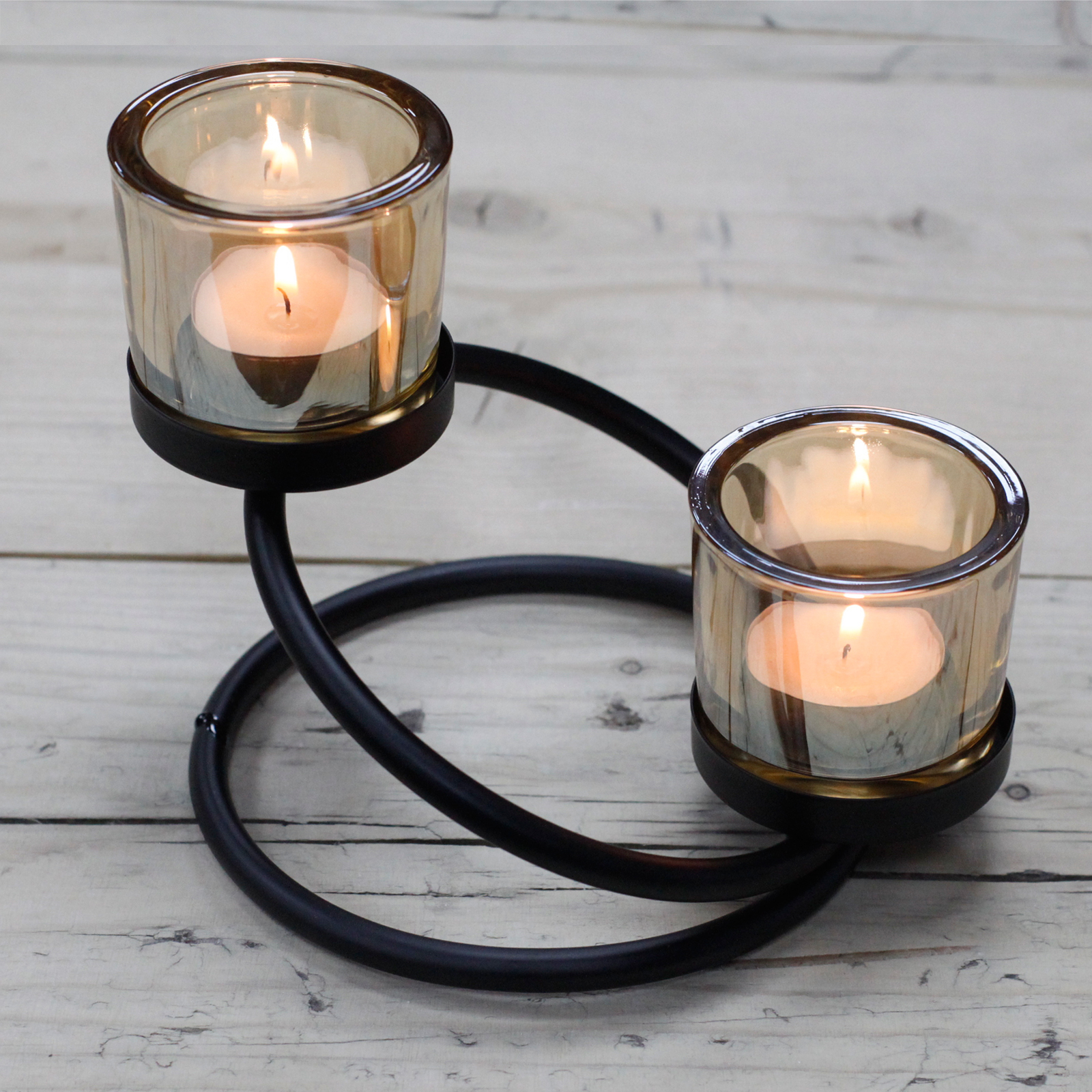 Dual Glass Candle Holder