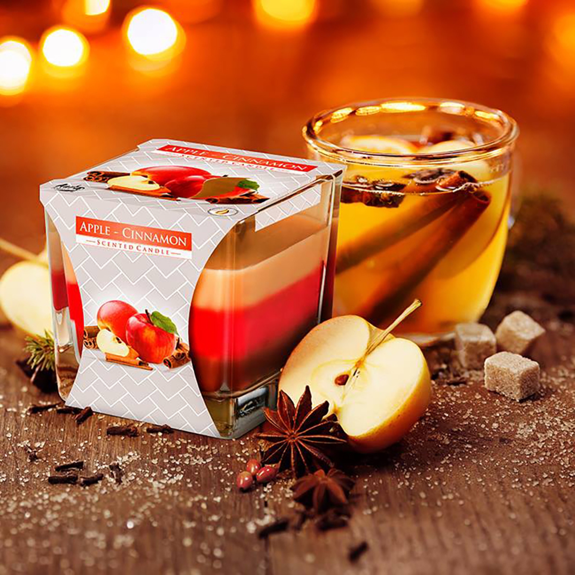 Apple And Cinnamon Layered Scented Candle 170g