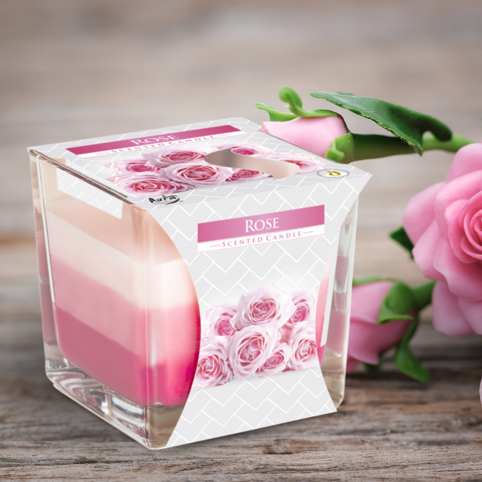 Rose Layered Scented Candle