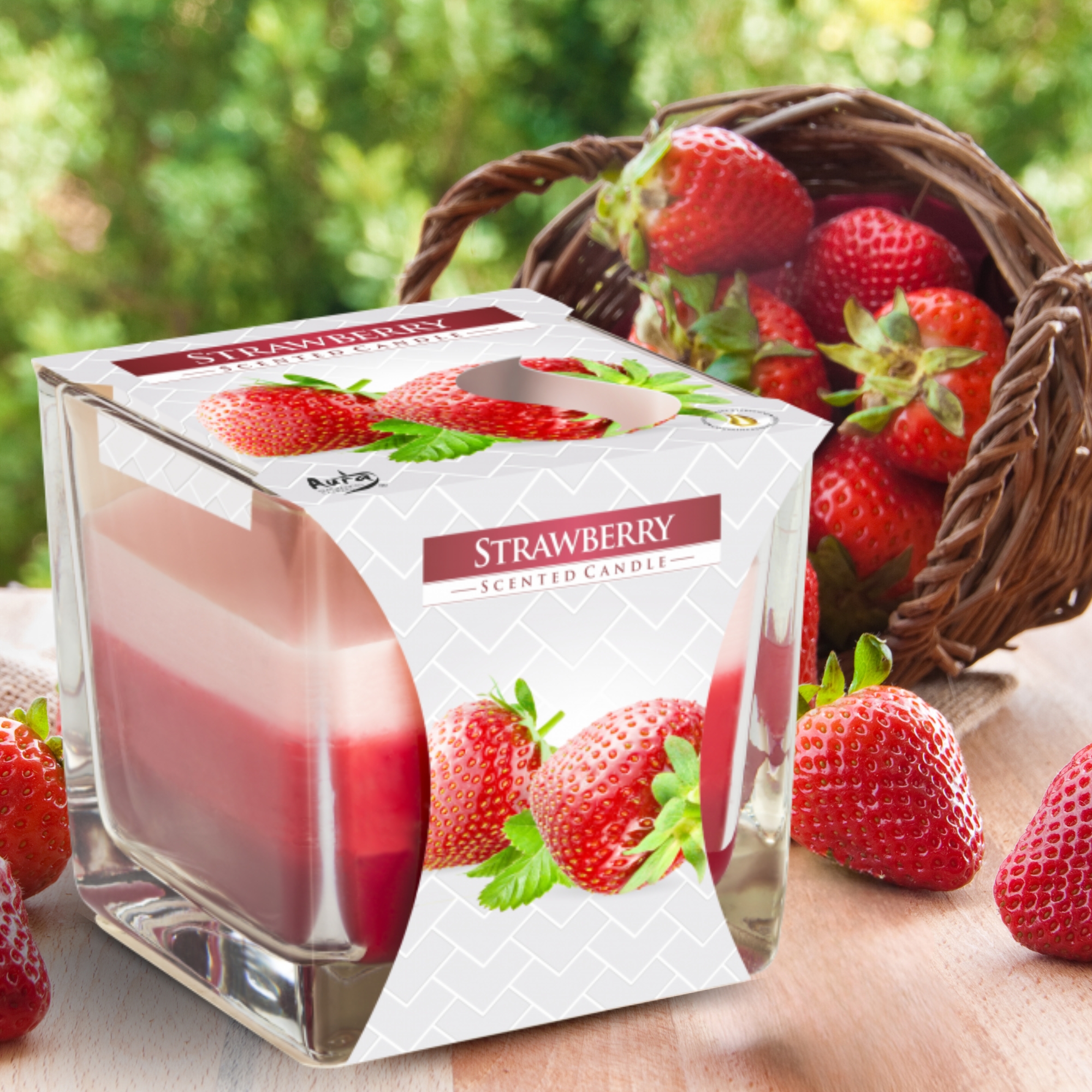 Strawberry Layered Scented Candle 170g