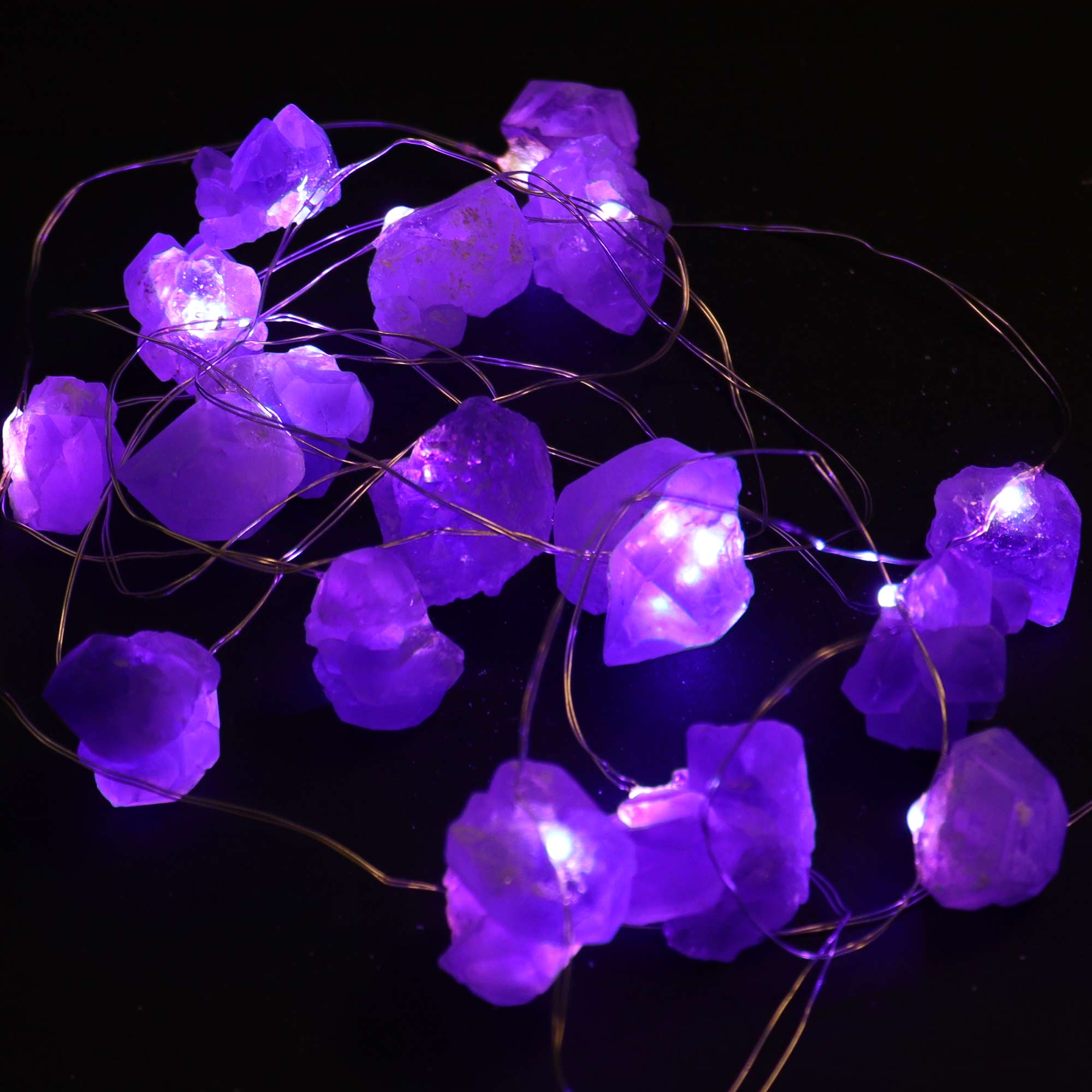 LED Amethyst Gemstone Lights