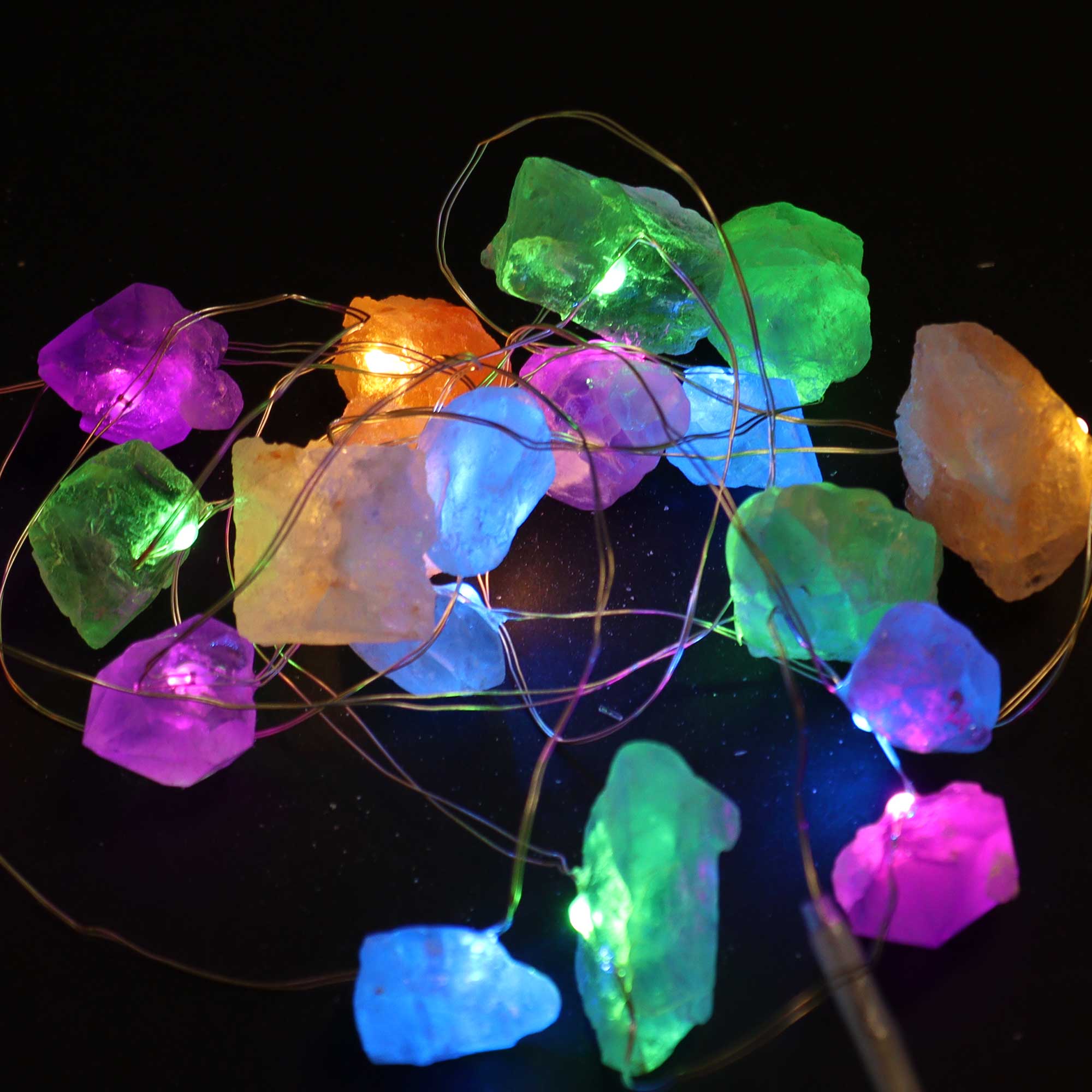 LED Mixed Rocks Gemstones Enchantment lights