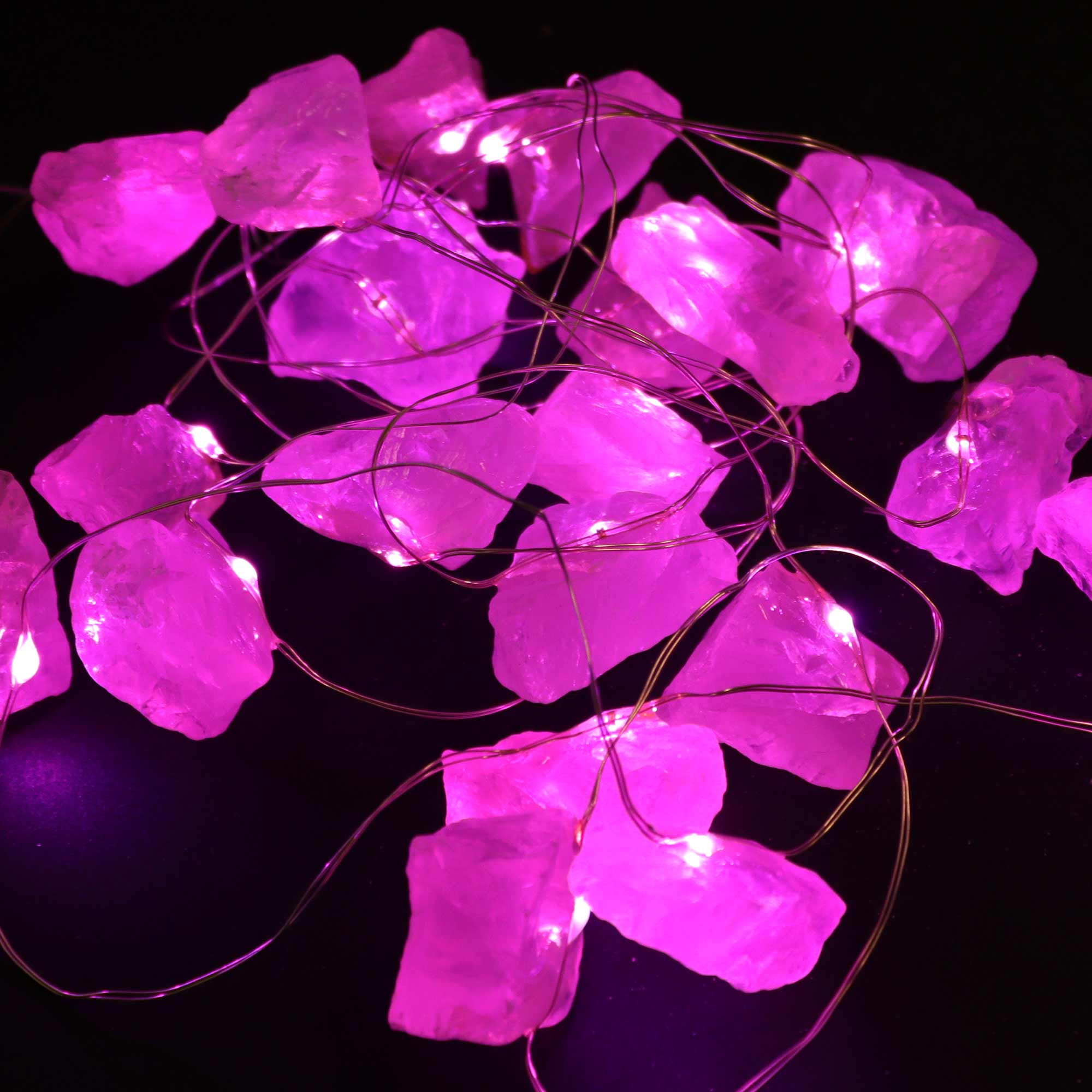 LED Rose Quartz Gemstone Enchantment Lights