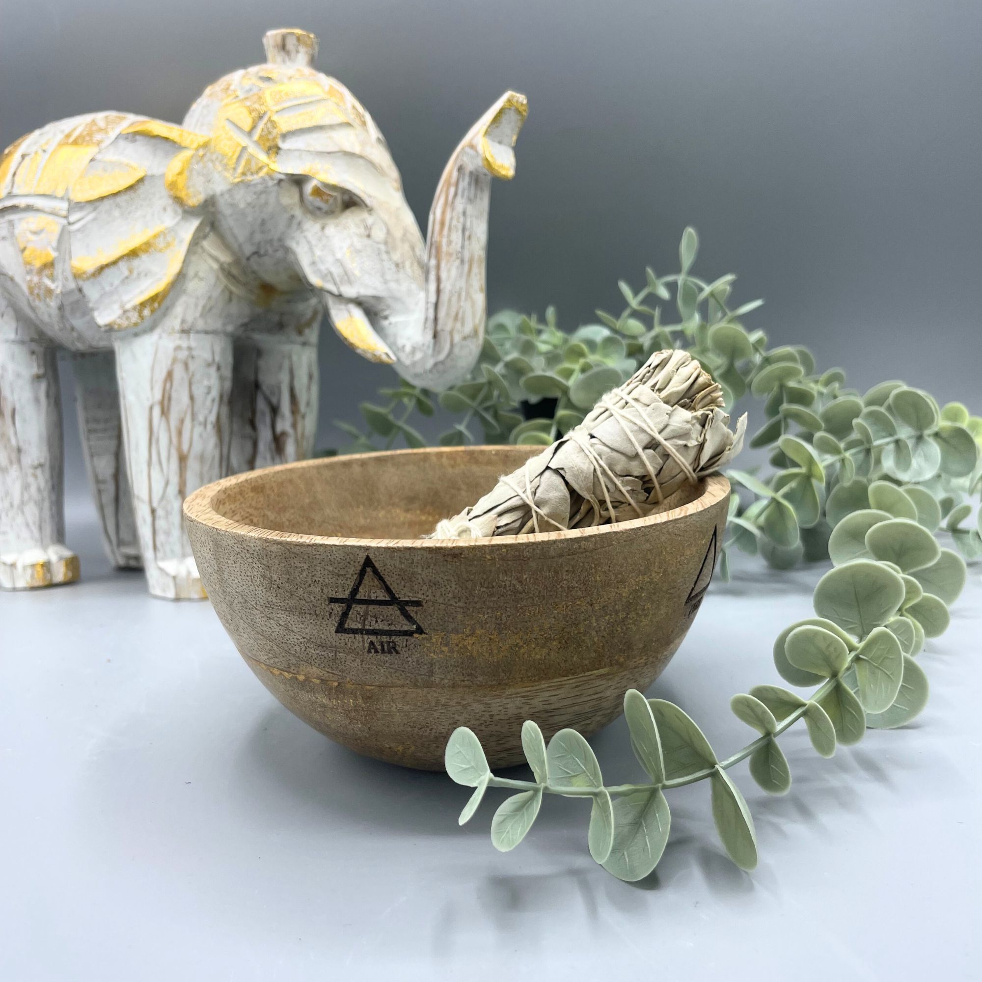 Four Elements Wooden Ritual Bowl