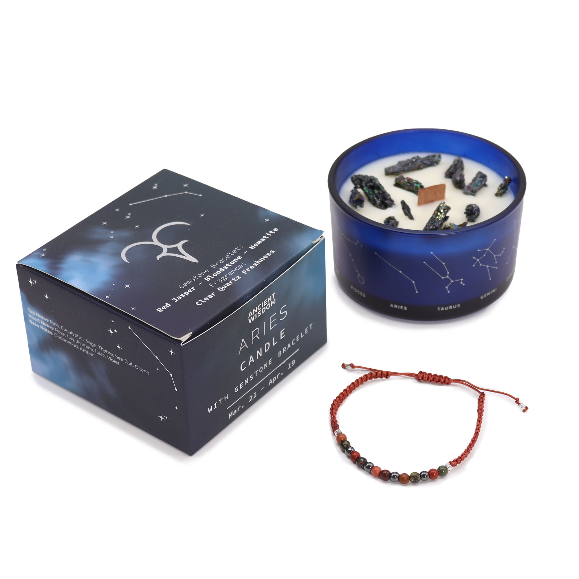 Zodiac Aries Crystal Candle 320g