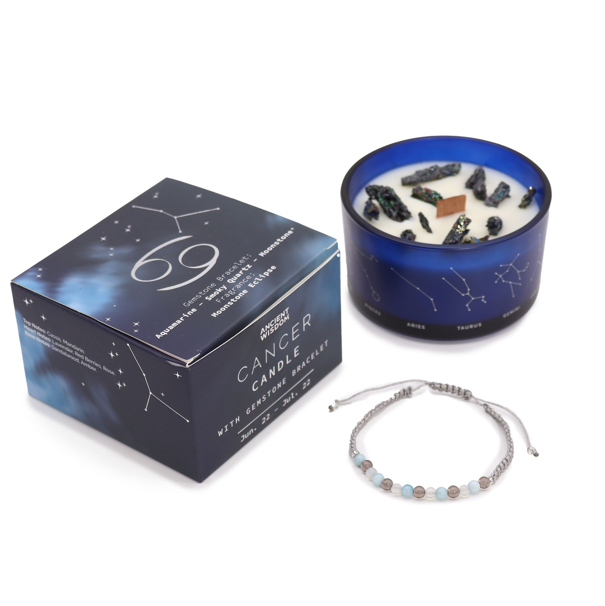 Zodiac Cancer Crystal Candle 320g