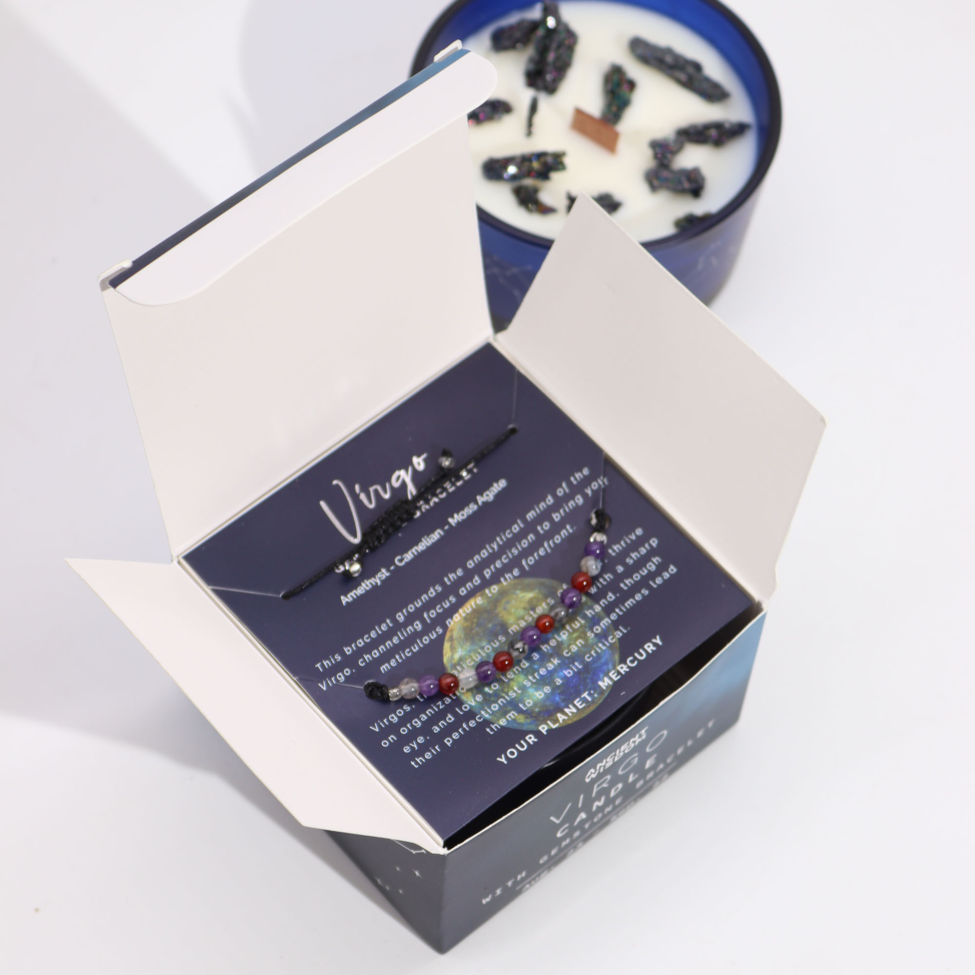 Zodiac Virgo Crystal Candle 320g